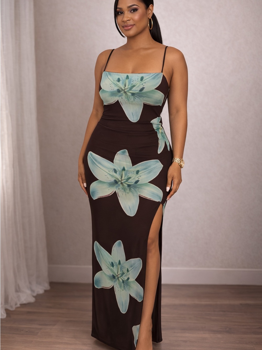 Forever 21 Brown Mesh Dress